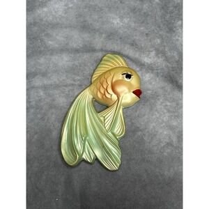 Vintage Anthropomorphic 1964 Miller Studio Chalkware Fish Wall Art